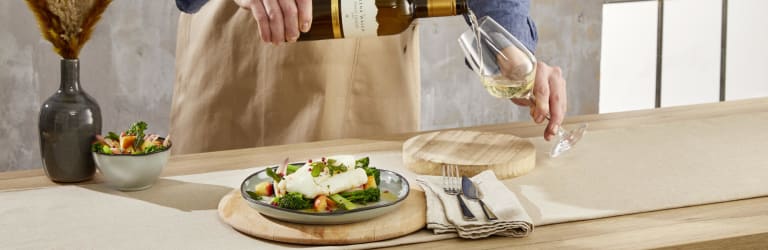 Confierter Kabeljau mit frittiertem Salbei und Apfel