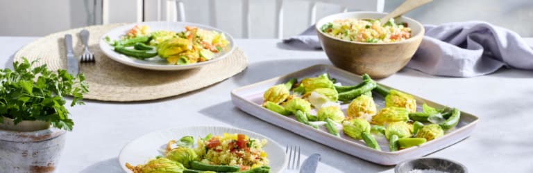Gefüllte Zucchiniblüten mit Ricotta und Basilikum