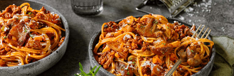Spaghettini mit Steinpilz-Bolognese