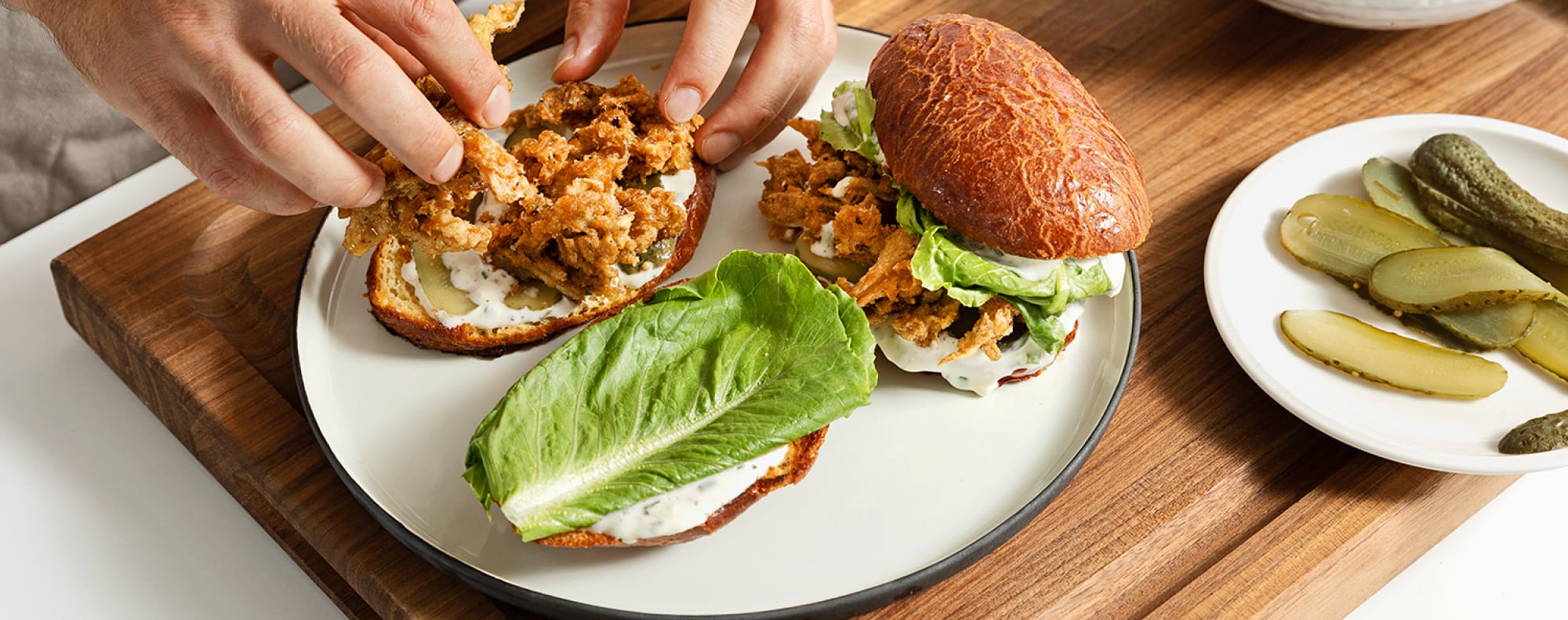 Austernseitling-Sandwich