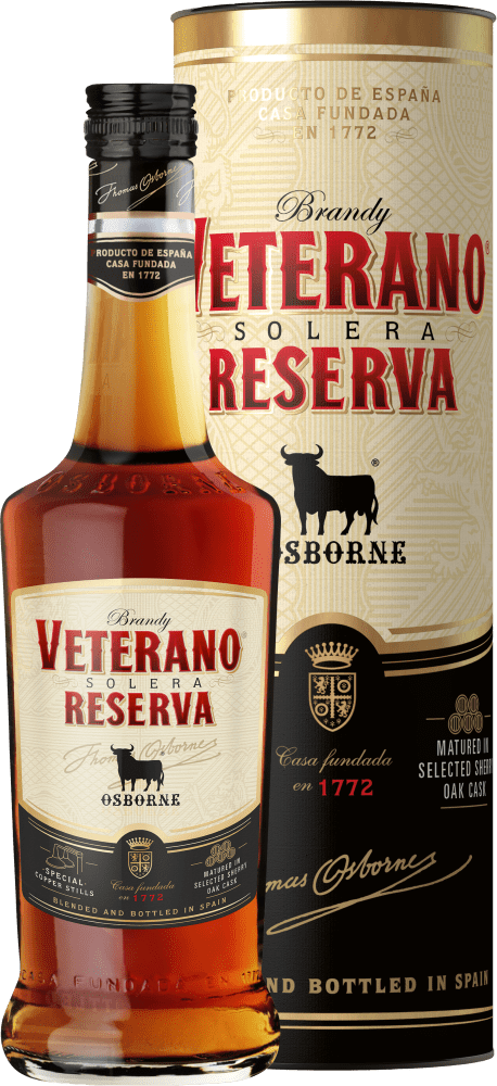 8410337037082 - Veterano Reserva Brandy Brandy de Jerez Solera Reserva - 36% vol - in Geschenkverpackung