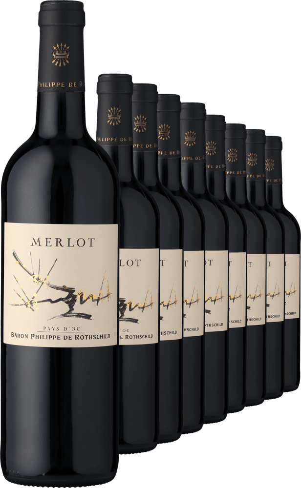 2022 Baron Philippe de Rothschild Merlot im 9er-Vorratspaket Baron Philippe de Rothschild Club of Wine DE