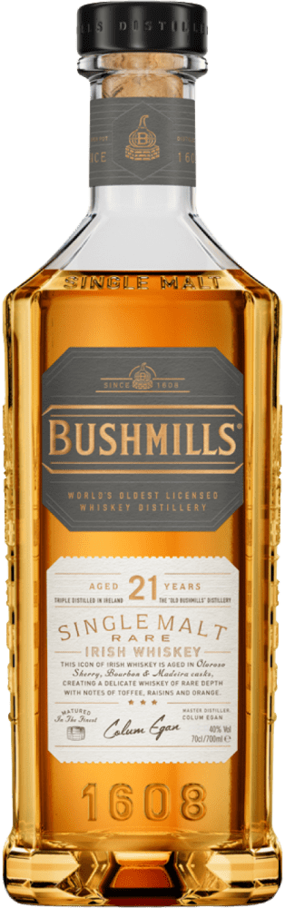 Bushmills 21 Years Old Single Malt Rare Irish Whiskey Bushmills Club of Wine DE