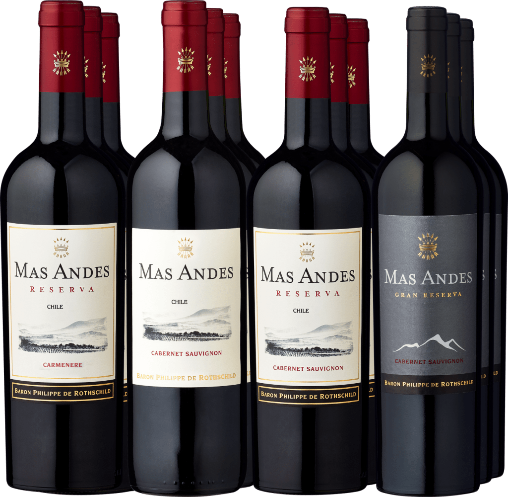 12er-Probierpaket »Edle Rothschild Mas Andes-Entdeckungen« Baron Philippe de Rothschild - Chile Ludwig von Kapff DE