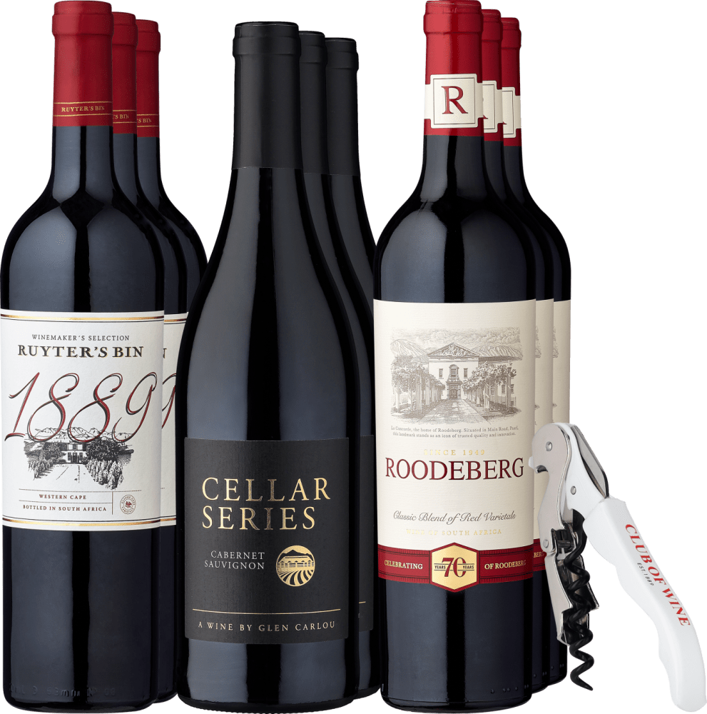 9er-Probierpaket »Vollmundige Rotwein-Safari« + Kellnermesser GRATIS Eggers & Franke GmbH Club of Wine DE