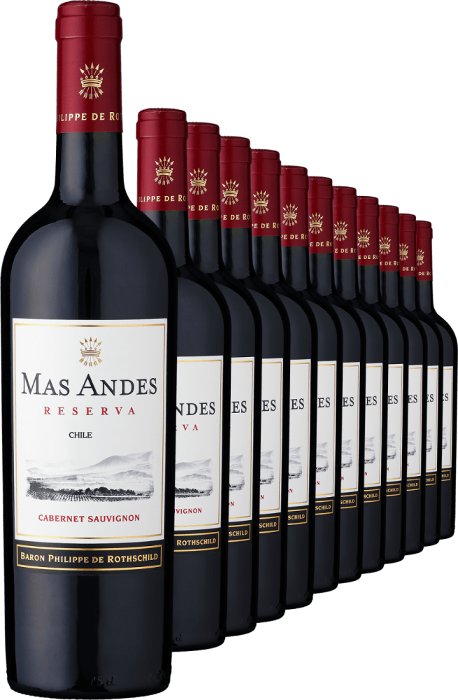 2022 Rothschild Mas Andes Reserva Cabernet Sauvignon im 12er-Vorratspaket Baron Philippe de Rothschild - Chile Club of Wine DE