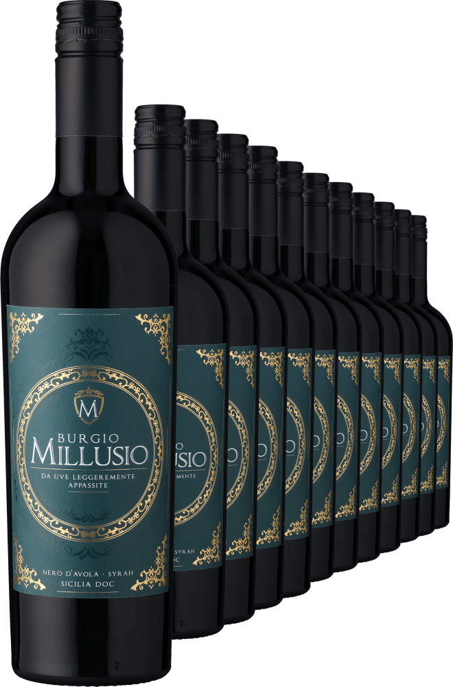 2022 Burgio Millusio Nero d%27Avola Syrah - Bio im 12er-Vorratspaket Mandrarossa – Settesoli Club of Wine DE