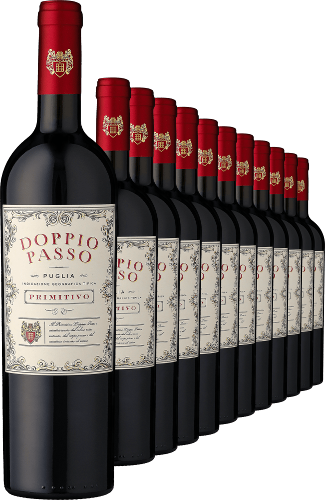 2022 Doppio Passo Primitivo im 12er-Vorratspaket Botter Casa Vinicola S.P.A. Club of Wine DE