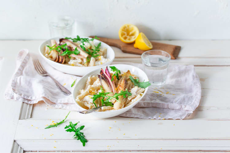 Maccheroni in Zitronen-Ricotta-Soße