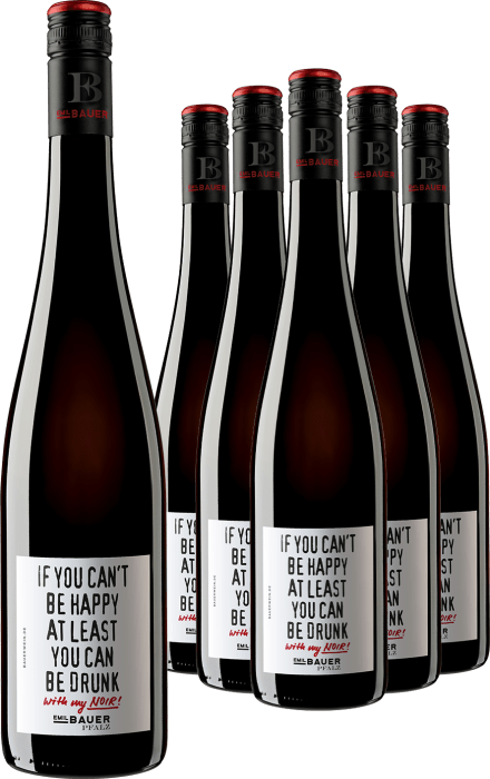 5+1-PAKET Emil Bauer »If you can't be happy at least you can be drunk - with my noir« 2020