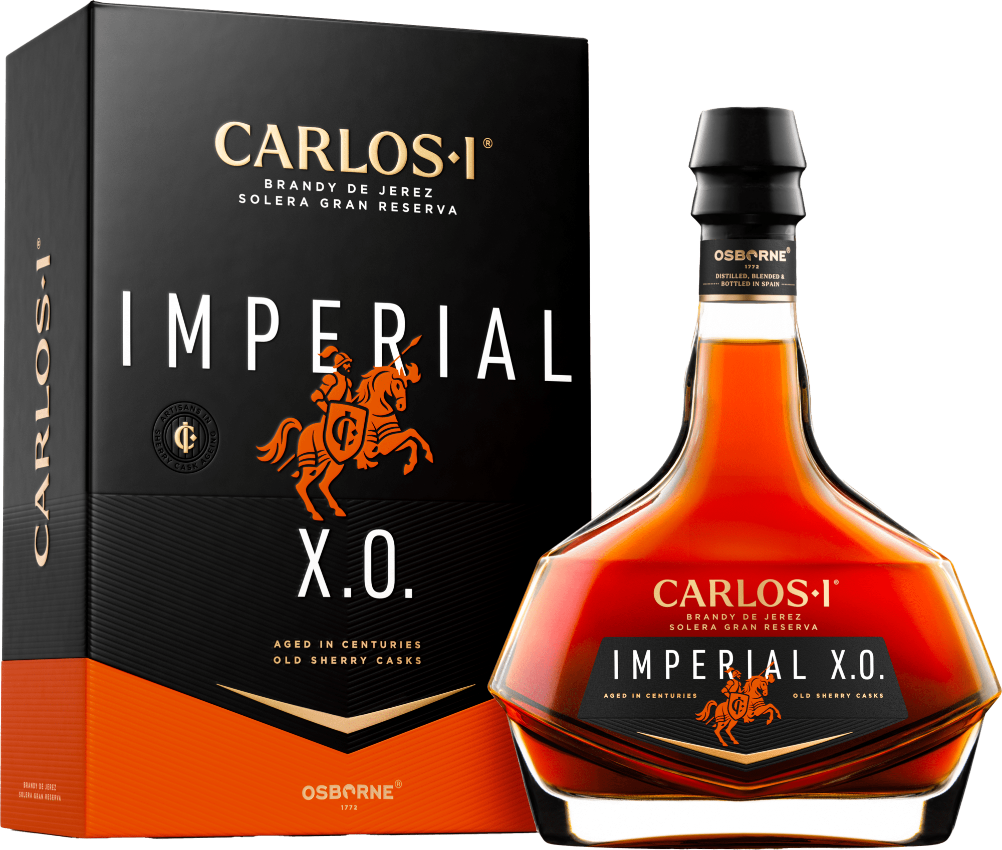 Carlos I Imperial X.O. Brandy de Jerez Solera Gran Reserva in Geschenkverpackung