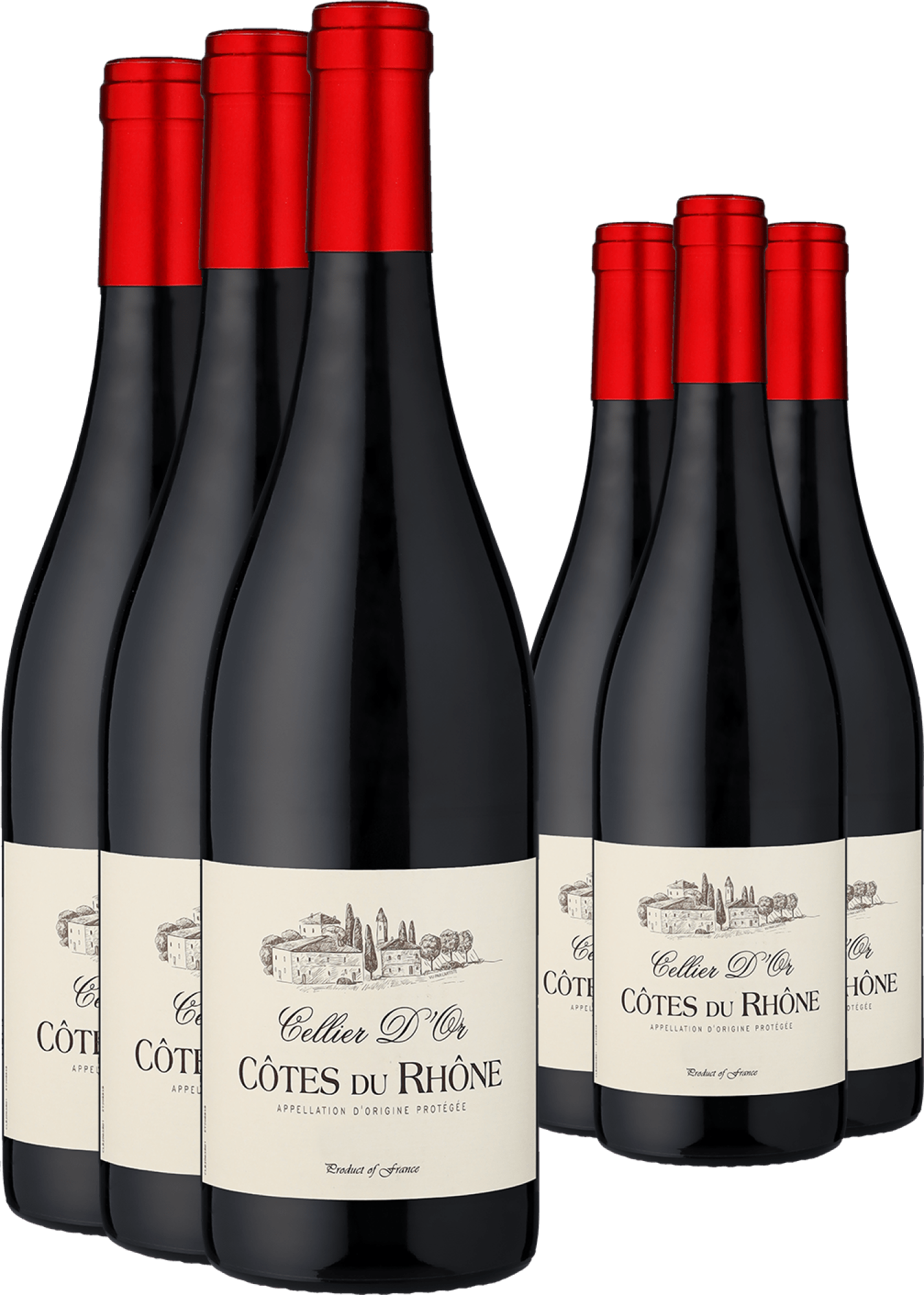 3+3-PAKET Cellier d’Or Côtes du Rhône Rouge 2024