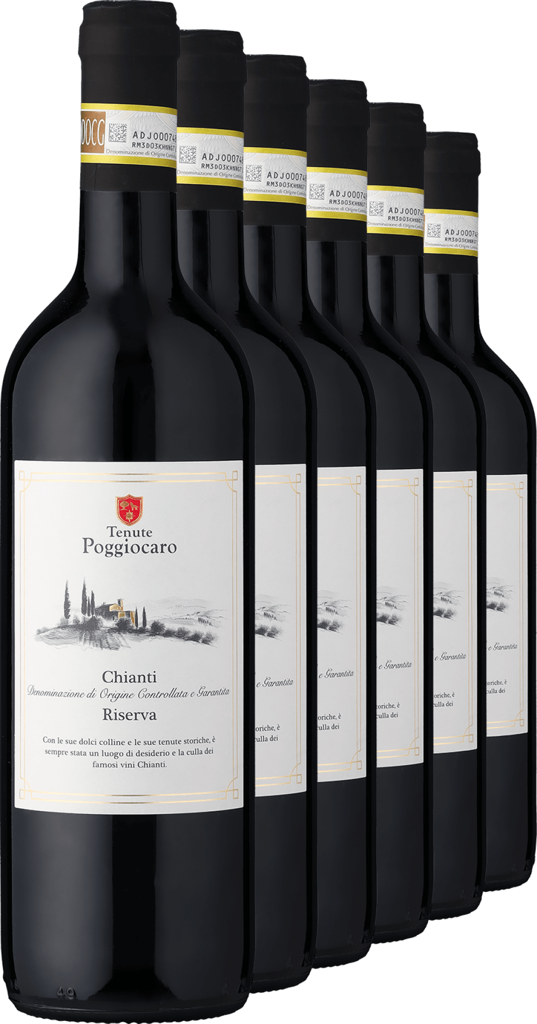 2022 Tenute Poggiocaro Chianti Riserva im 6er-Vorratspaket