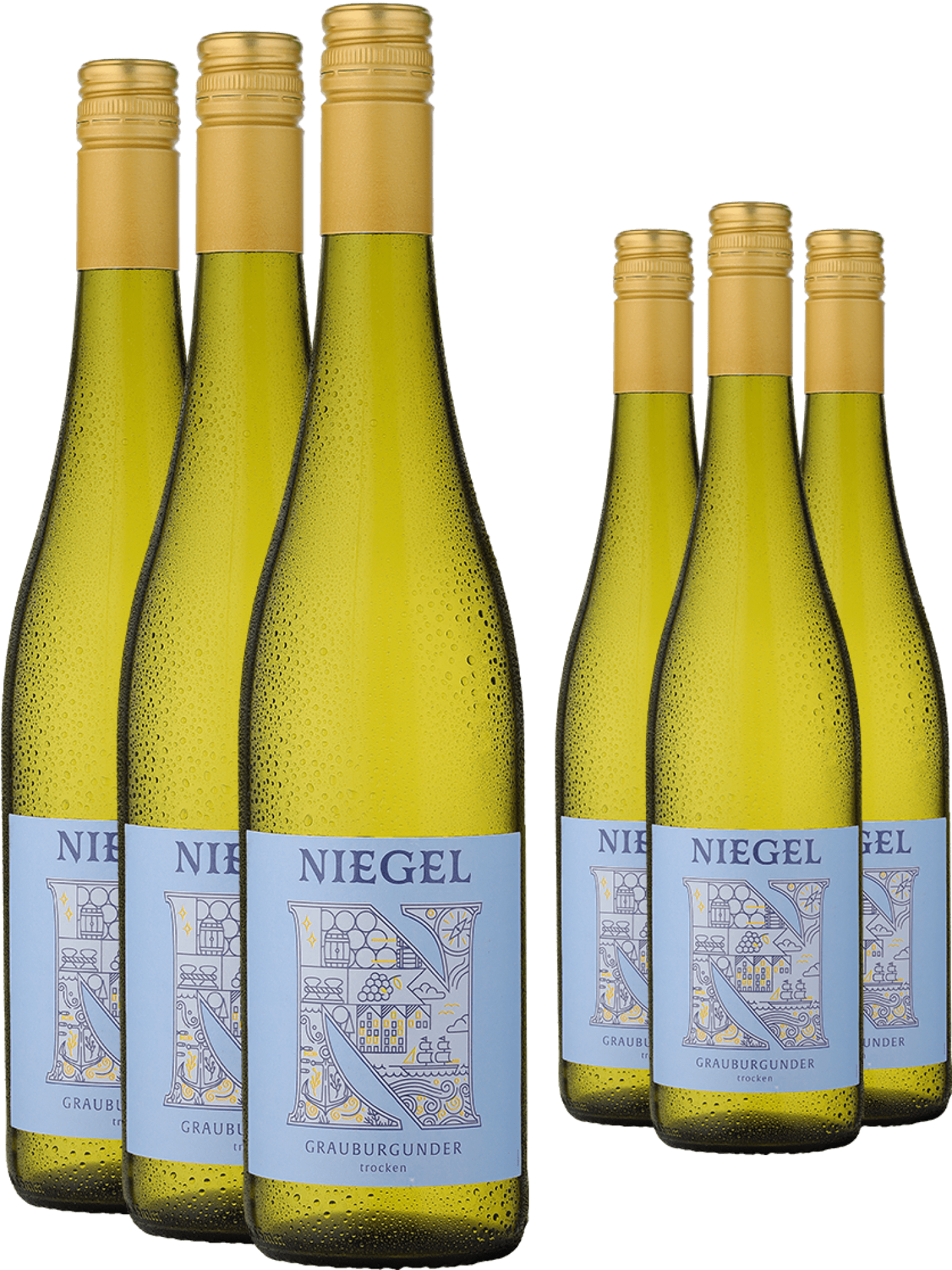 3+3-PAKET Niegel Grauburgunder 2025