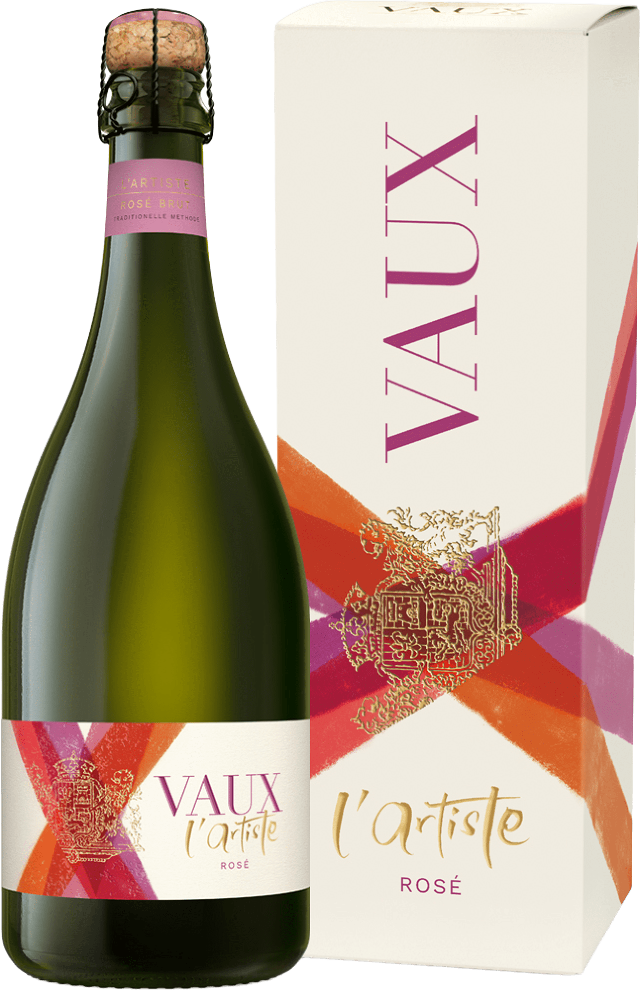 Schloss Vaux »l'Artiste« Sekt Rosé Brut in Geschenkverpackung