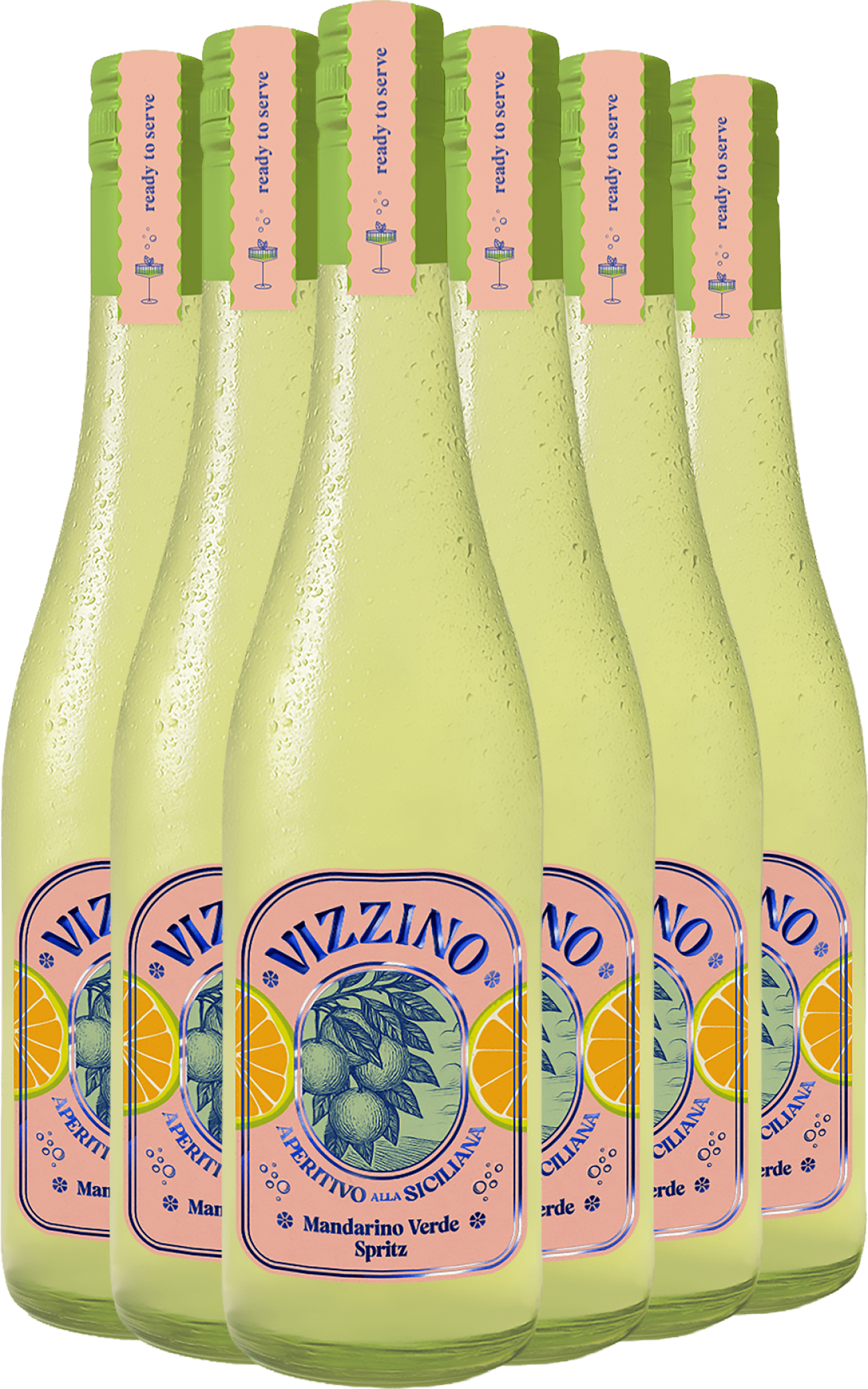 VIZZINO Mandarino Verde Spritz im 6er-Vorratspaket