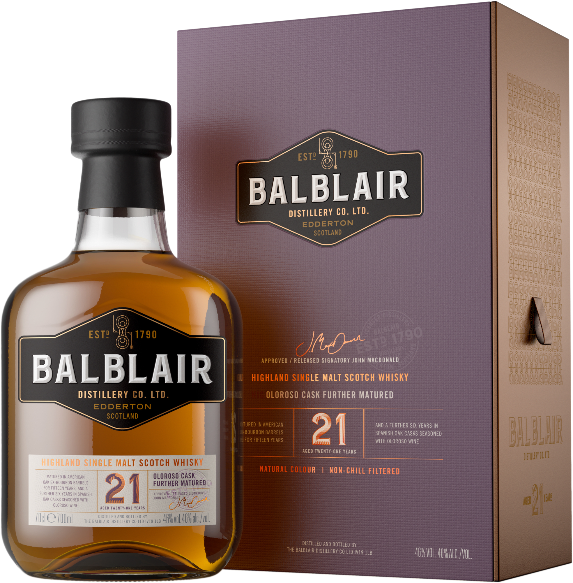 5010509883313 - Balblair 21 Years Old Single Malt Scotch Whisky in Geschenkverpackung 5010509883313 - Balblair 21 Years Old Single Malt Scotch Whisky in Geschenkverpackung