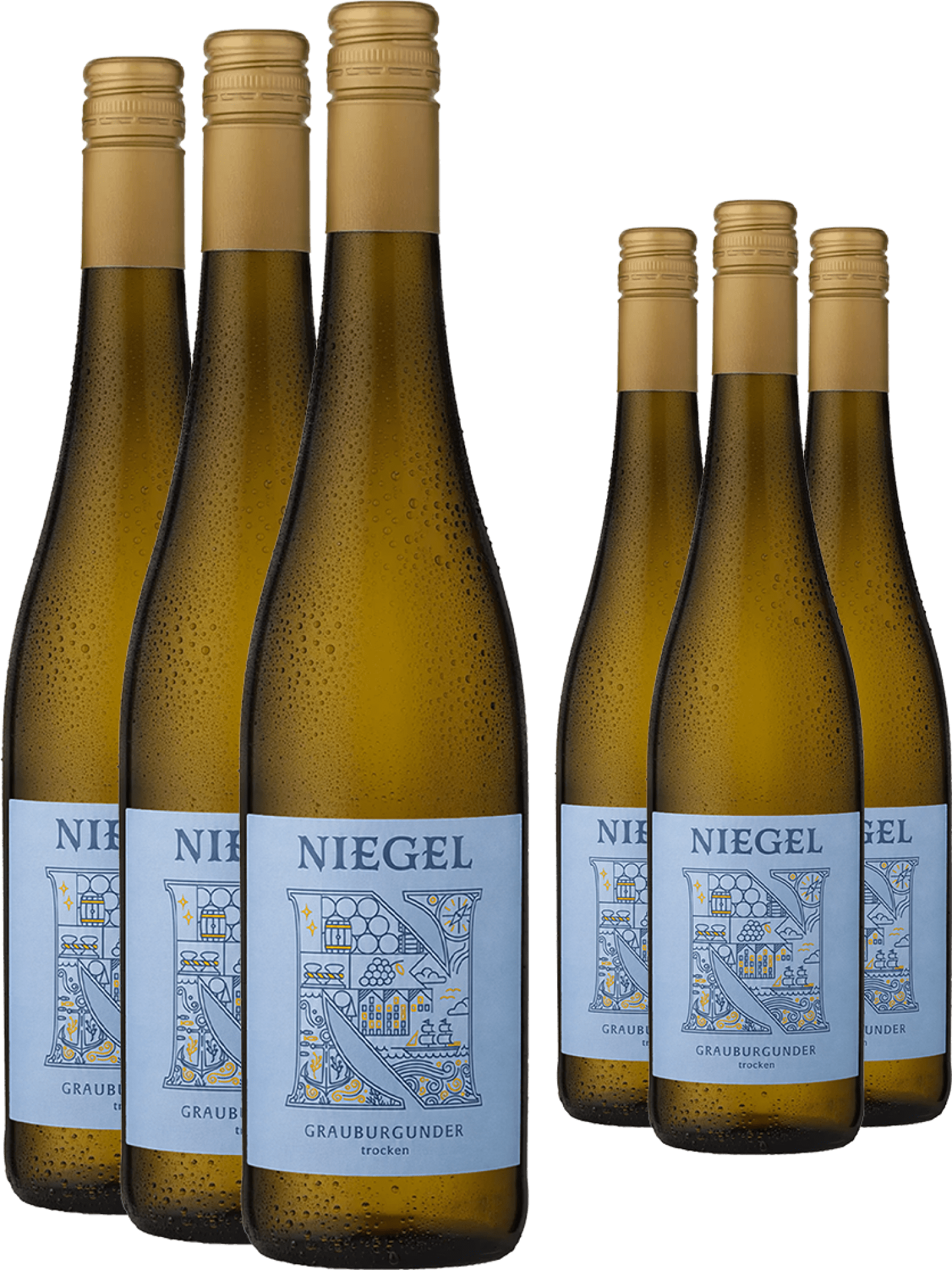 3+3-PAKET Niegel Grauburgunder