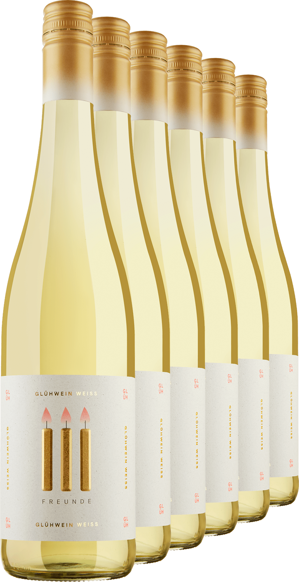 III Freunde Glühwein weiß im 6er-Vorratspaket