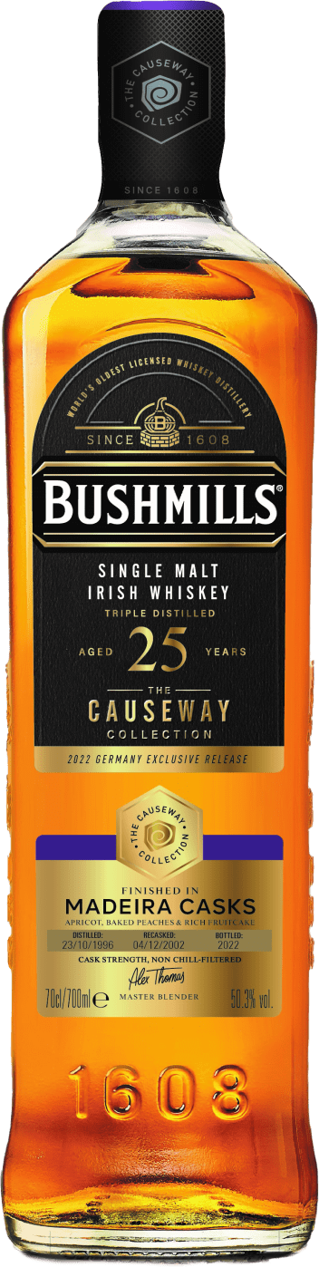 Bushmills »Causeway Collection« Madeira Cask 25 Years Single Malt Irish Whiskey  Club of Wine DE