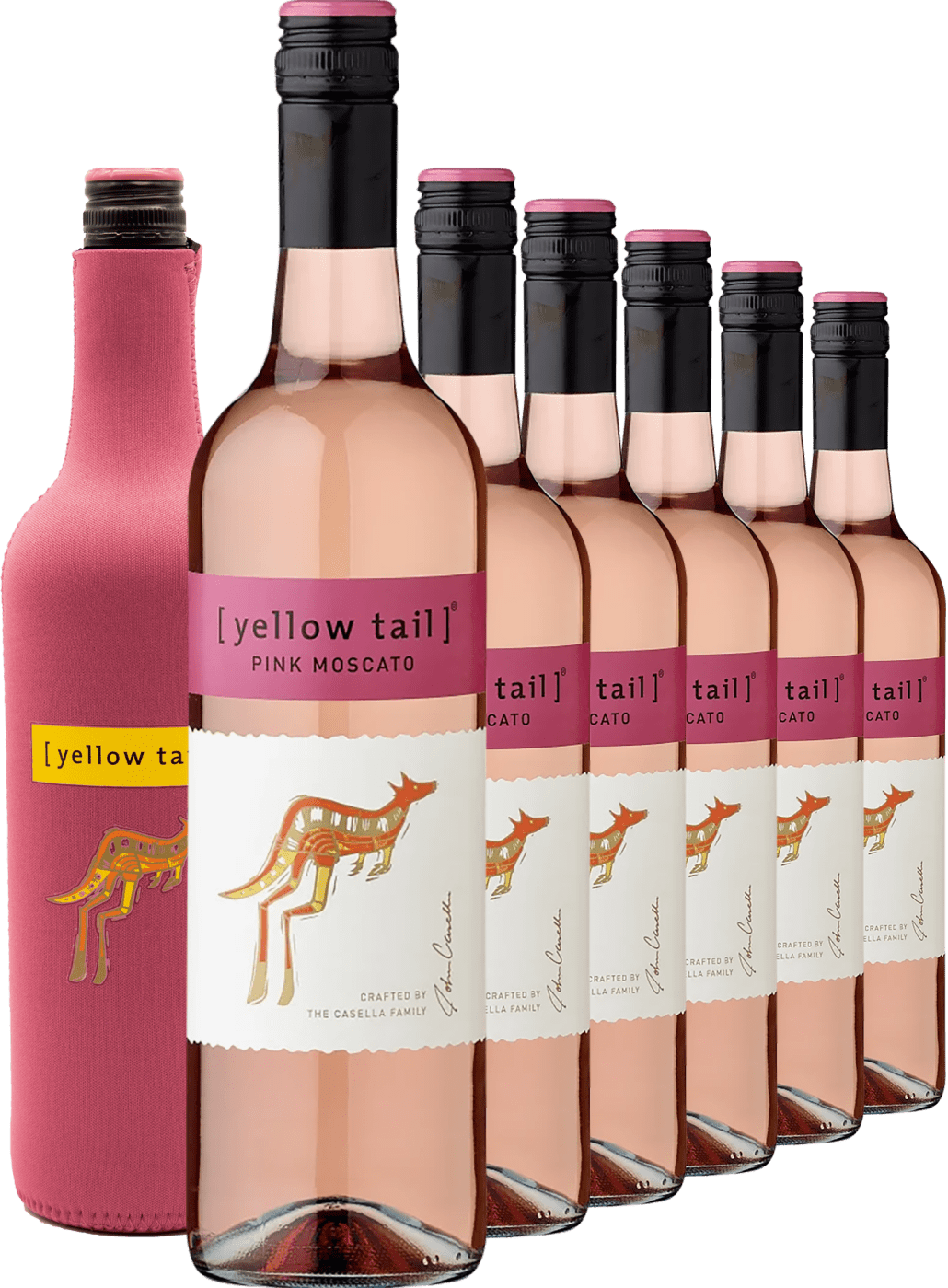[yellow tail] Pink Moscato im 6er-Vorratspaket inklusive Kühlmanschette  Club of Wine DE