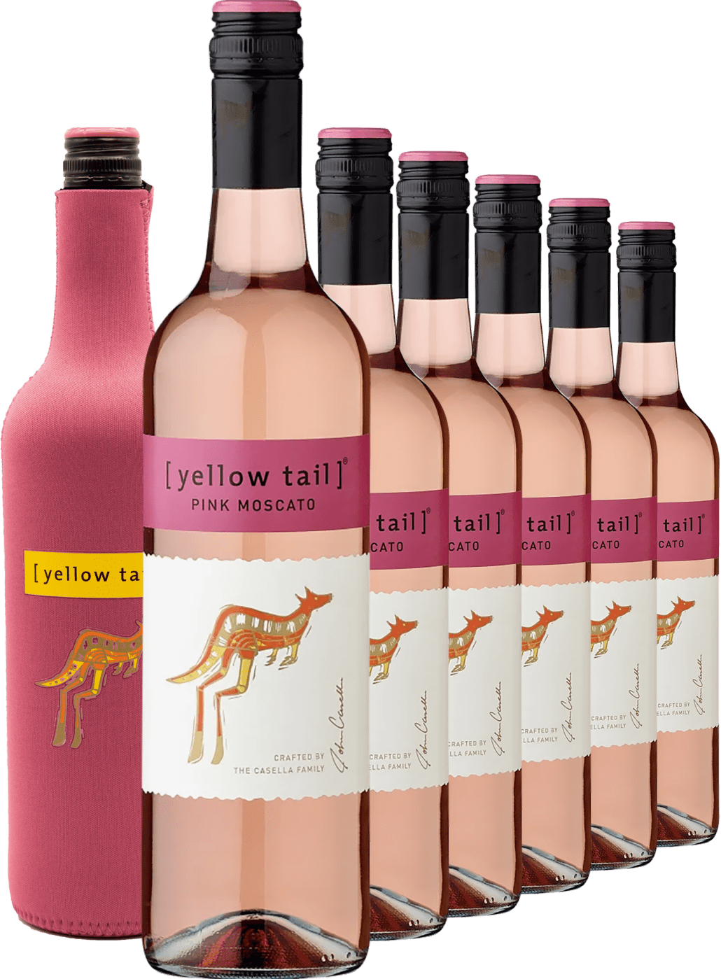 [yellow tail] Pink Moscato im 6er-Vorratspaket inklusive Kühlmanschette