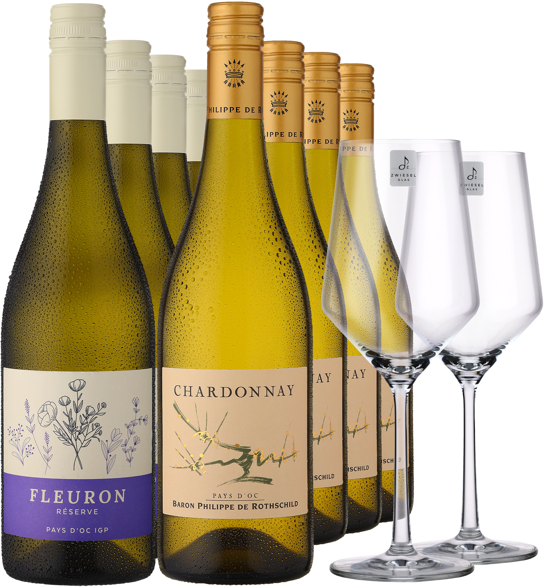 8er-Probierpaket »Chardonnay& Gläser«