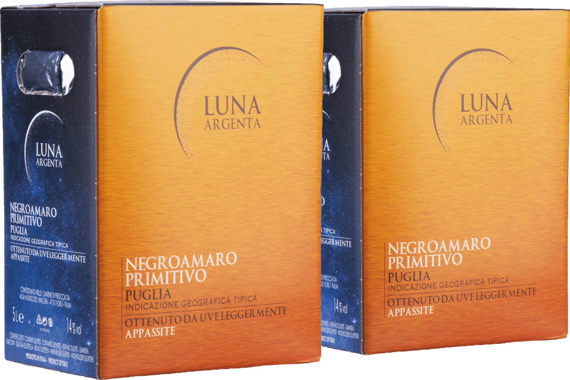 2021 Luna Argenta Negroamaro Primitivo Appassite - 5l-Bag-in-Box 2er-Bundle  Club of Wine DE