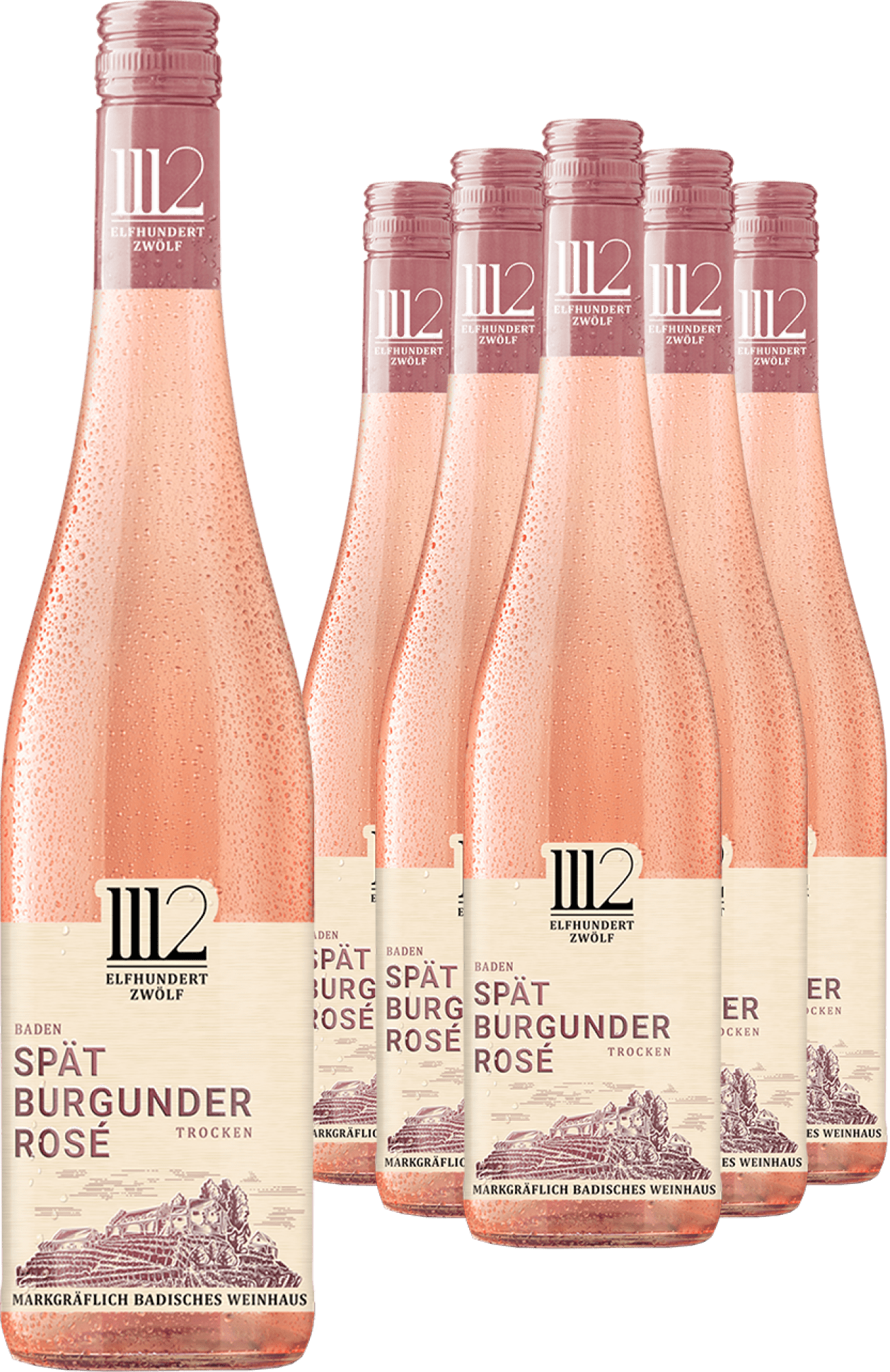 5+1-PAKET Markgräflich Badisches Weinhaus »Elfhundertzwölf« Spätburgunder Rosé 2024