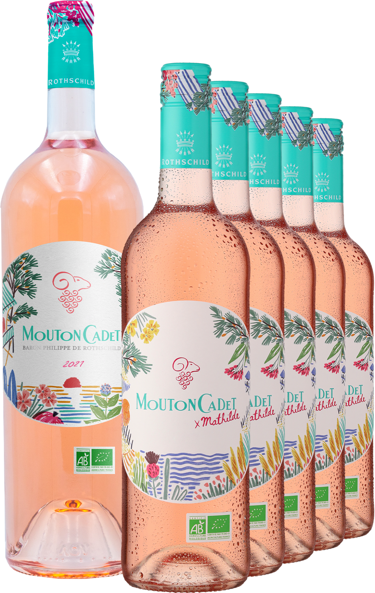 4002859994291 - 5+1 PAKET Mouton Cadet »Mathilde« Rosé – Bio 2023 inkl Magnumflasche 4002859994291 - 5+1 PAKET Mouton Cadet »Mathilde« Rosé – Bio 2023 inkl Magnumflasche
