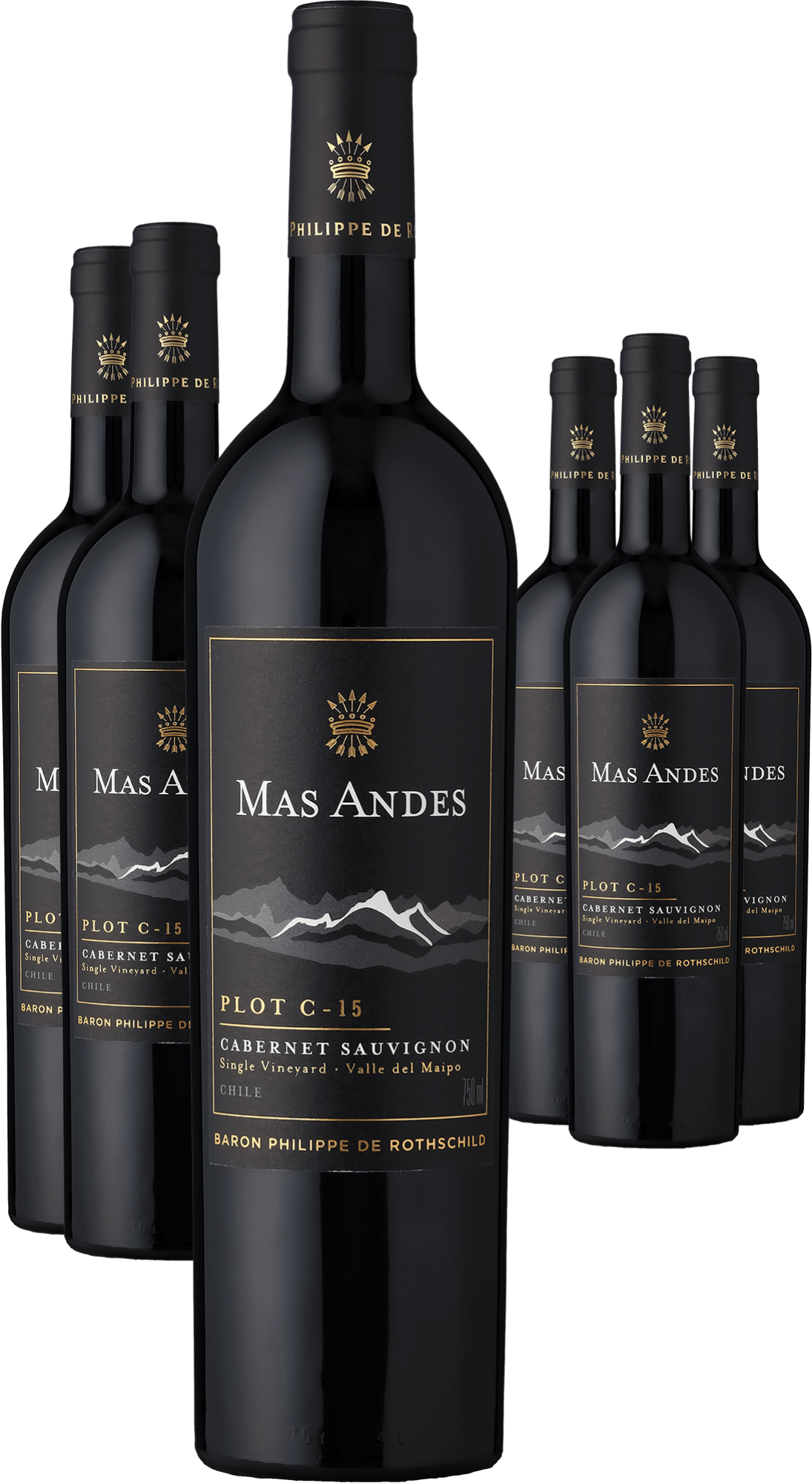 3+3-PAKET Rothschild Mas Andes PLOT C-15 Cabernet Sauvignon 2022