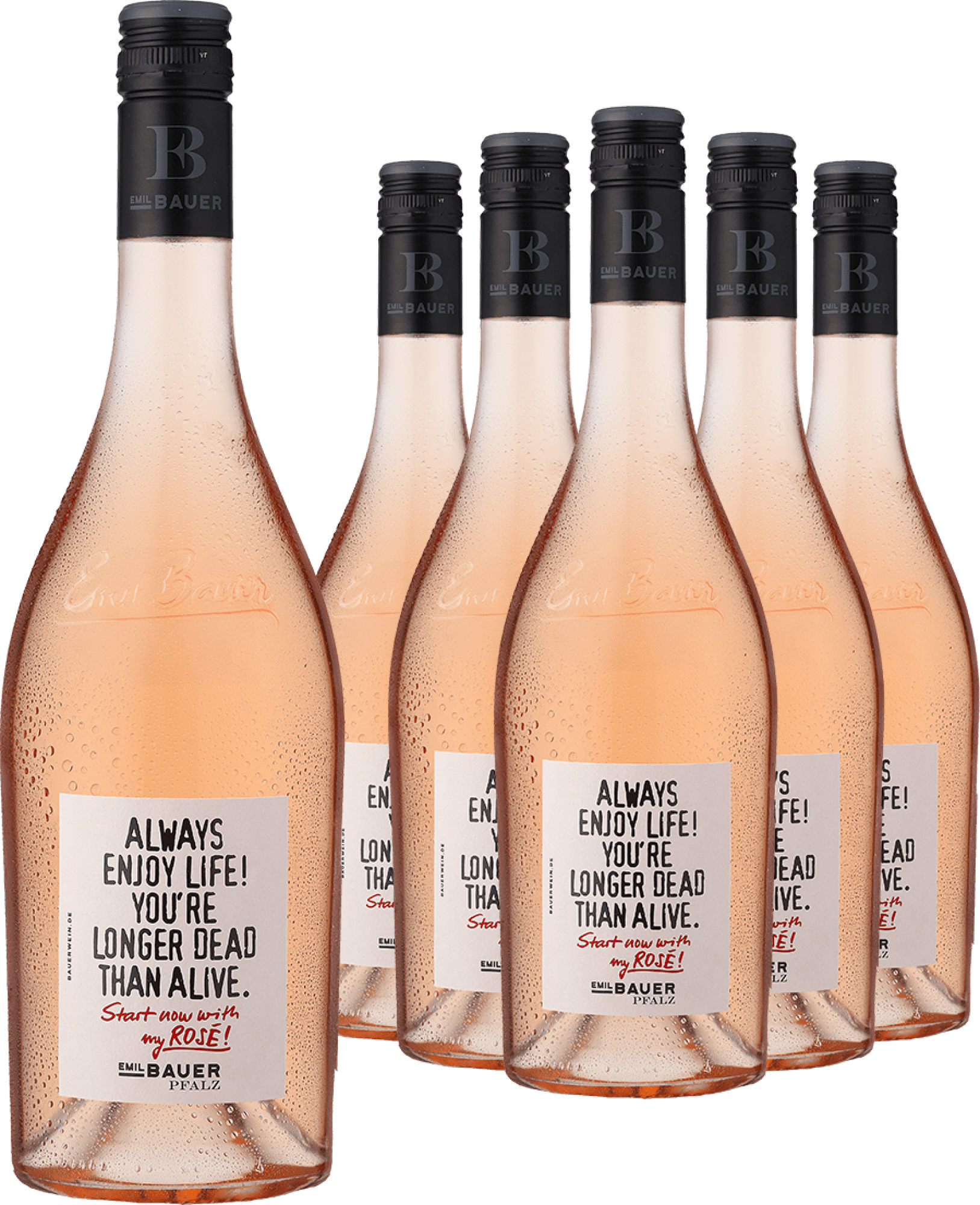 2024 Emil Bauer »Always enjoy life...« Pinot Noir Rosé im 6er-Vorratspaket