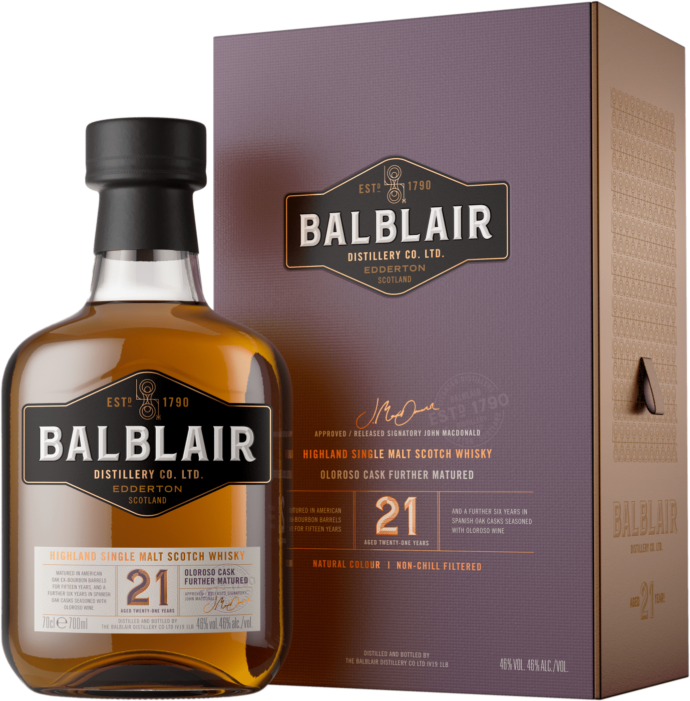 Balblair 21 Years Old Single Malt Scotch Whisky in Geschenkverpackung  Club of Wine DE