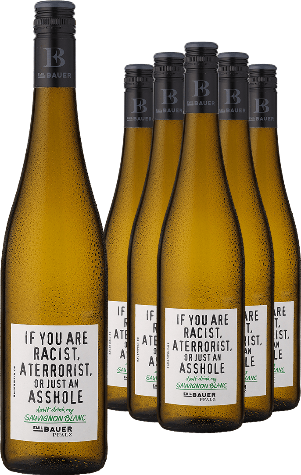 5+1-PAKET Emil Bauer »If you are racist...« Sauvignon Blanc 2025