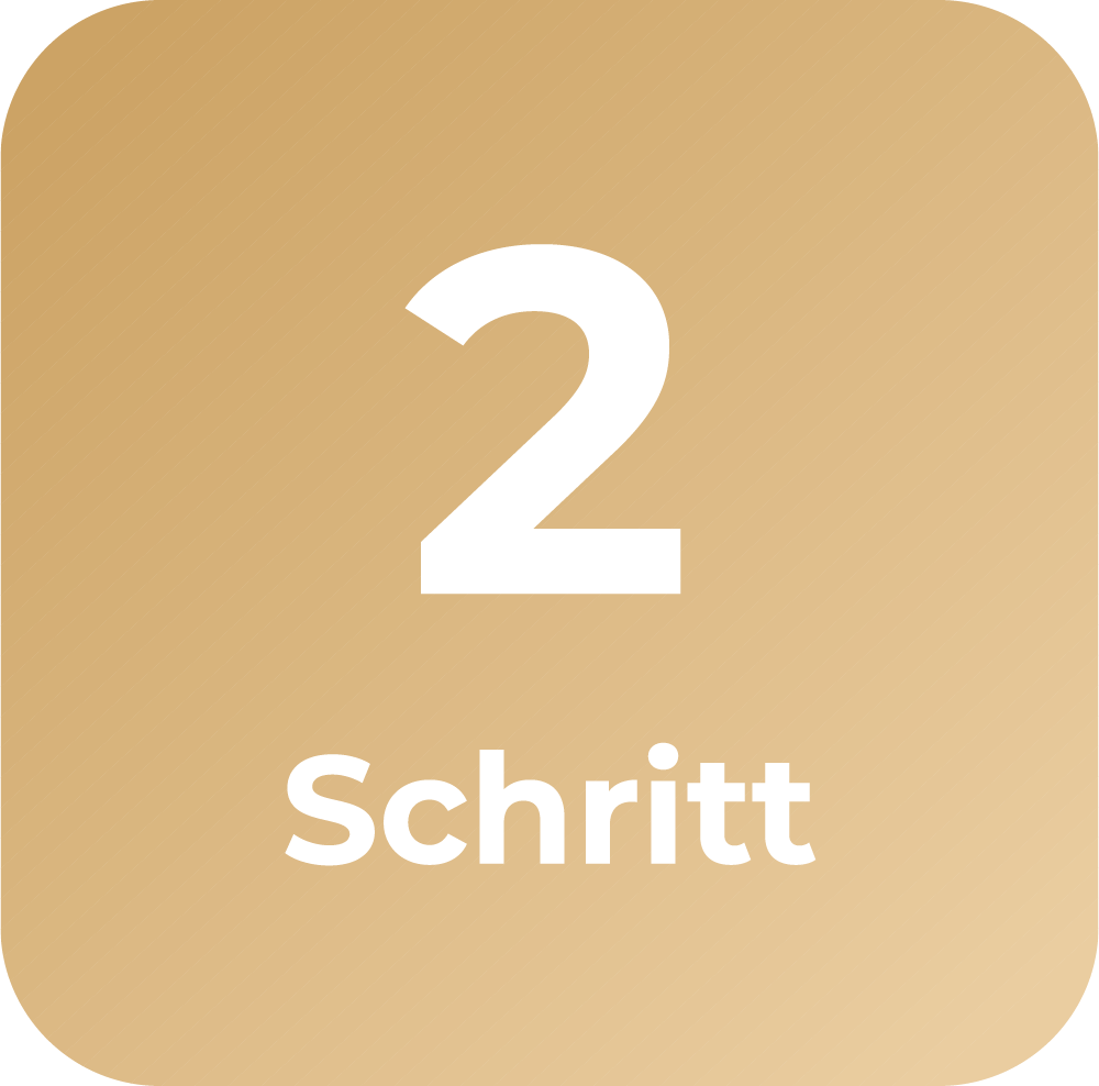 Eine weiße Zwei auf goldenem Hintergrund