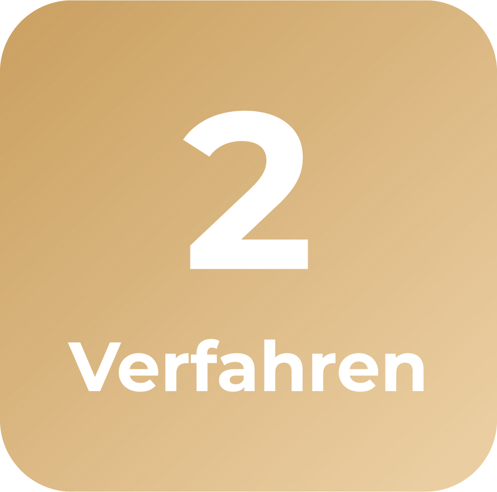Eine weiße Zwei auf goldenem Hintergrund
