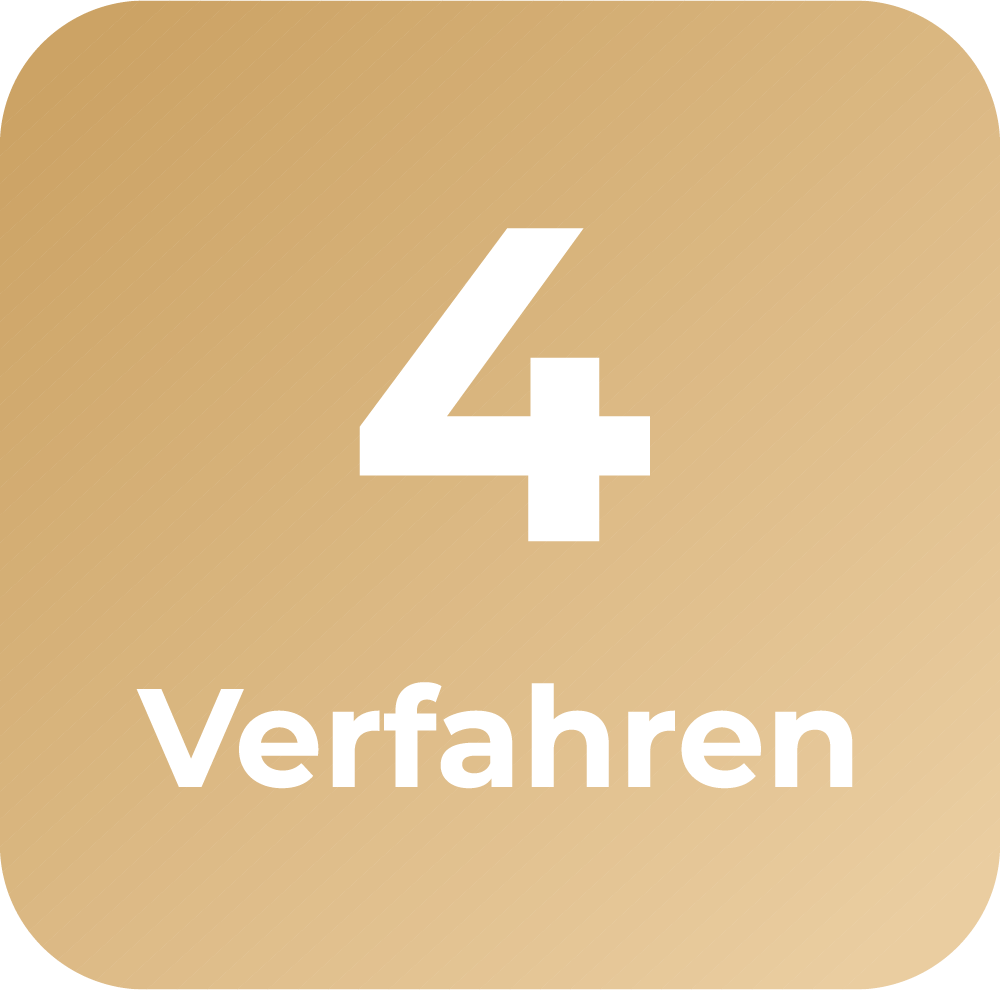 Eine weiße Vier auf goldenem Hintergrund