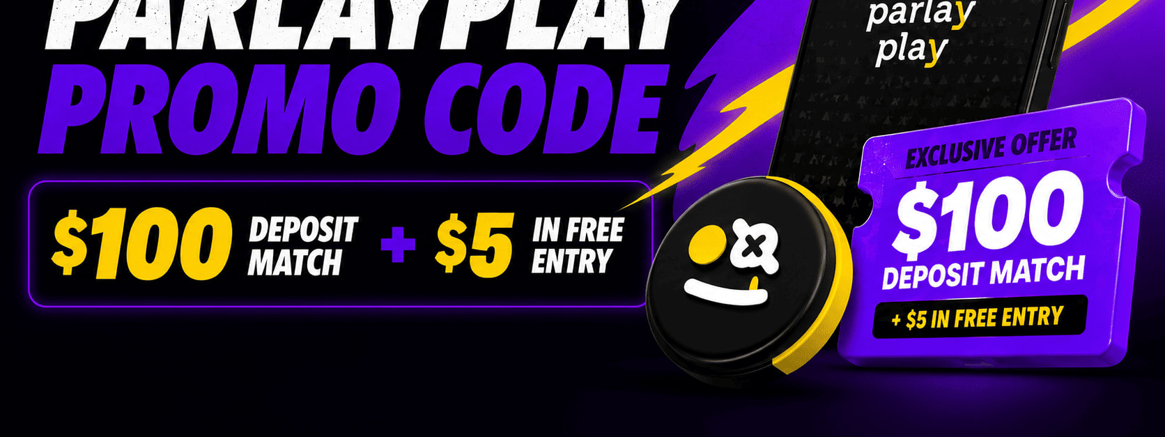 ParlayPlay Promo Code: First Deposit Match Up to $100 + $5 Free Entry