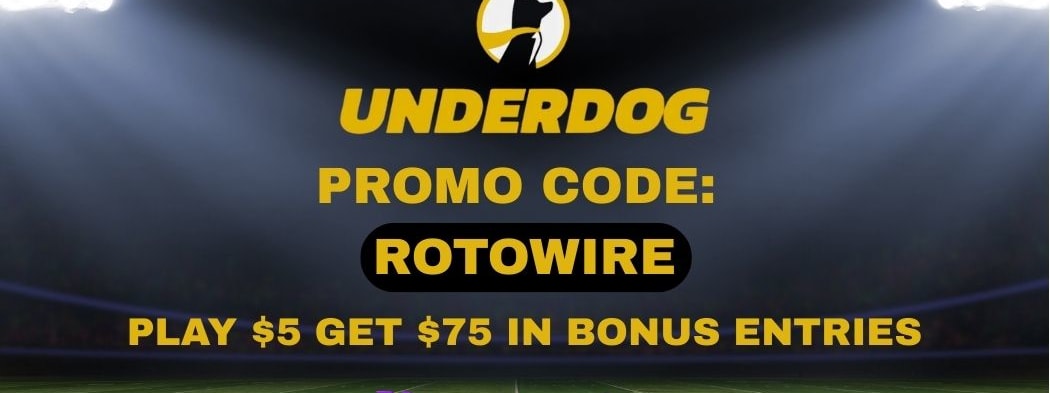 Underdog Promo Code ROTOWIRE: Get $75 Bonus Bonus Entries Instantly (Jan. 16)