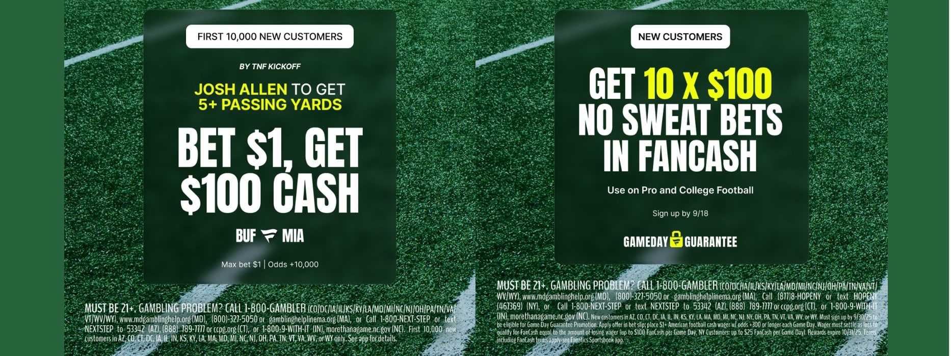 Fanatics Sportsbook Promo: Get $100 if Josh Allen Passes For 5+ Yards | LIMITED TIME OFFER