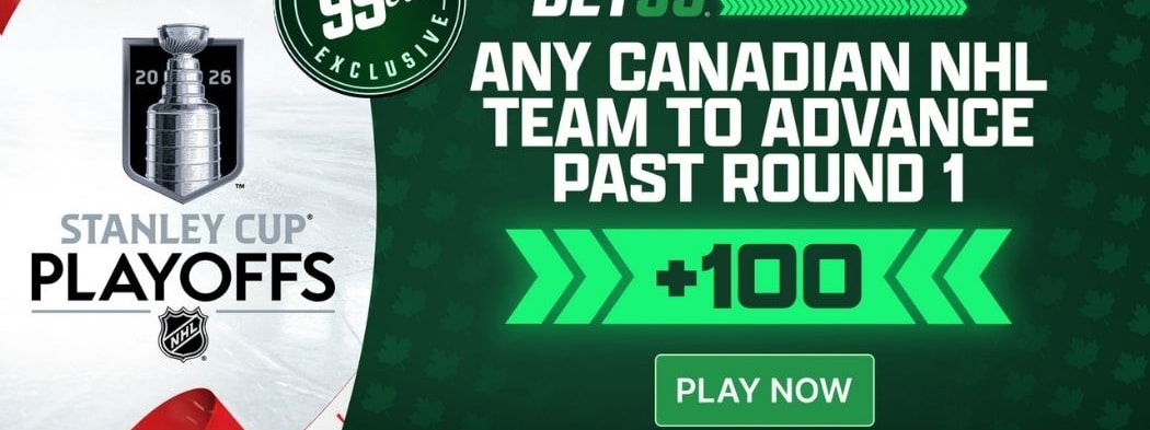 NHL Playoffs Boost: Any Canadian Team to Advance Past Rd 1 +100 at BET99
