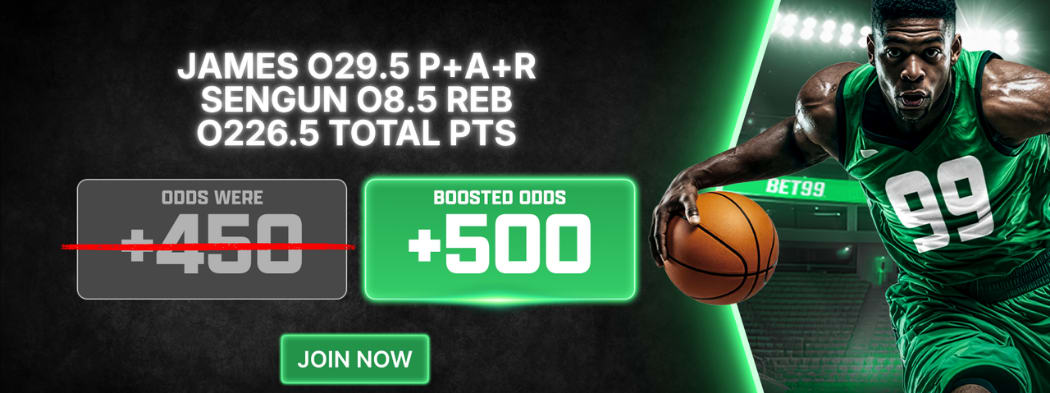 Lakers vs Rockets Boosted Parlay: +500 Exclusively at BET99