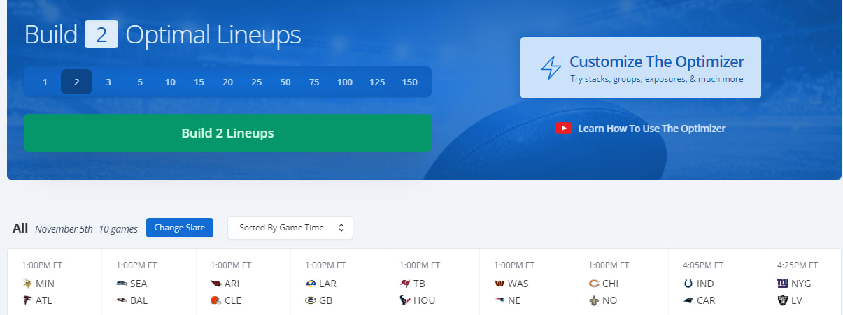 RW Tutorials: NFL DFS Lineup Optimizer