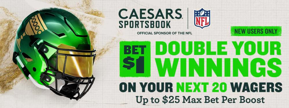 Caesars Sportsbook Promo Code ROTO20X: Get 20 100% Profit Boosts for NFL & NCAA Football