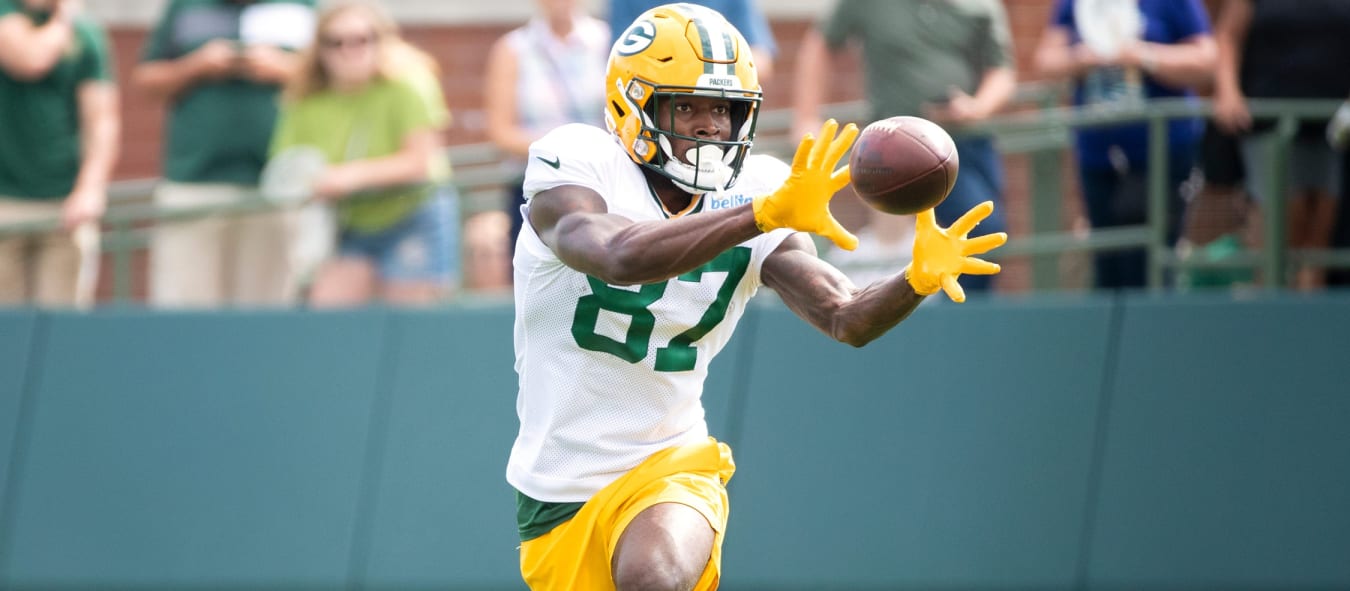 Packers rookie WR Romeo Doubs makes a spectacular TD catch vs. Bills