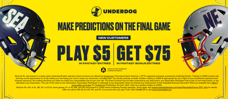 Underdog Predict: Trade on Sports Event Contracts for Super Bowl 60