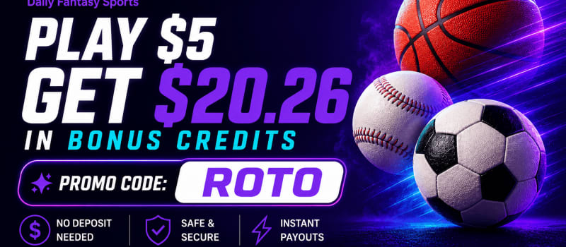 Dabble Promo Code ROTO : Play $5 , Get $20 . 26 in Bonus Credits