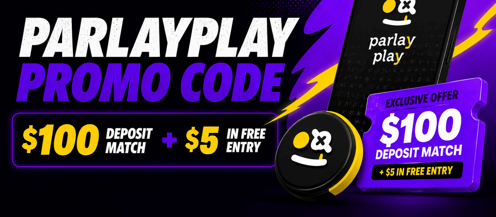 ParlayPlay Promo Code: First Deposit Match Up to $100 + $5 Free Entry