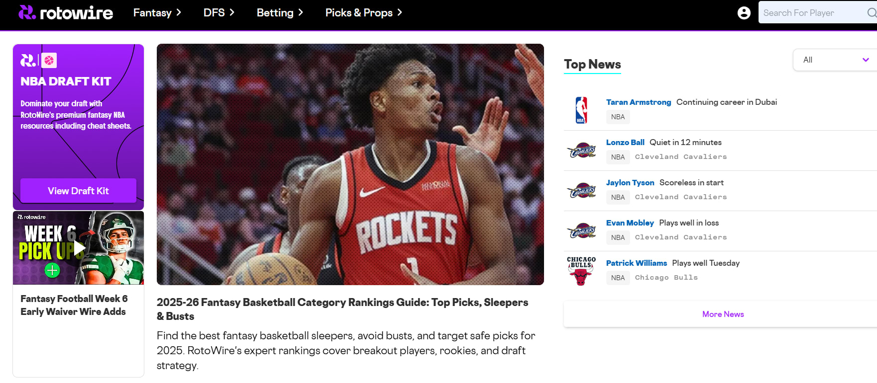 Where to Get Fantasy Basketball Player News: Why RotoWire Is the Best Source