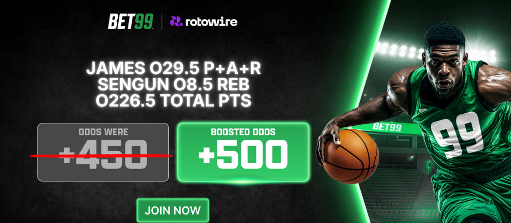 Lakers vs Rockets Boosted Parlay: +500 Exclusively at BET99